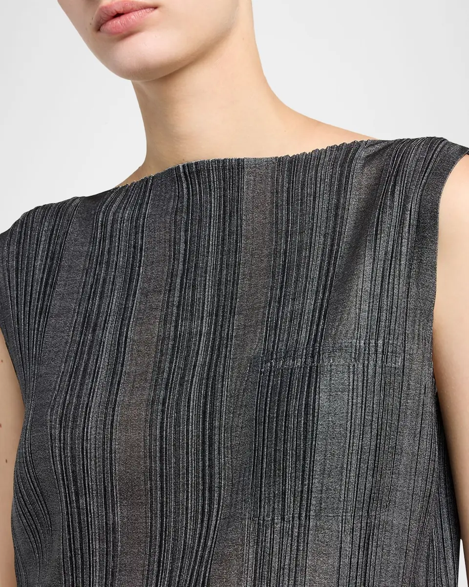 Giorgio Armani Plisse Jersey Sleeveless Top | Thumbnail 5 Giorgio Armani Plisse Jersey Sleeveless Top | Thumbnail 5