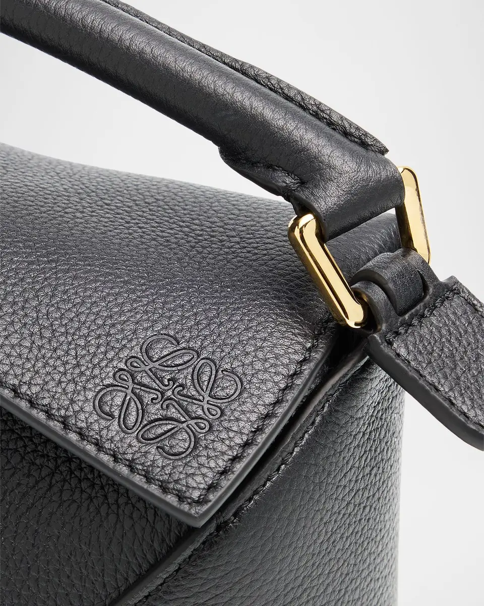 Loewe Puzzle Edge Mini Top-Handle Bag in Grain Leather | Thumbnail 9