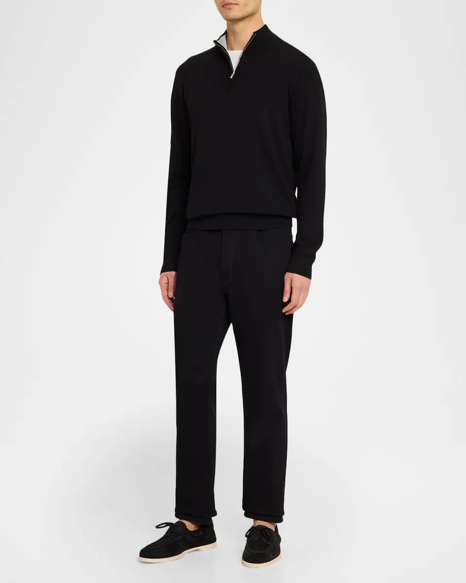 Peter Millar Men's Coolspun Lite Cotton Quarter-Zip Sweater | Thumbnail 2 Peter Millar Men's Coolspun Lite Cotton Quarter-Zip Sweater | Thumbnail 2
