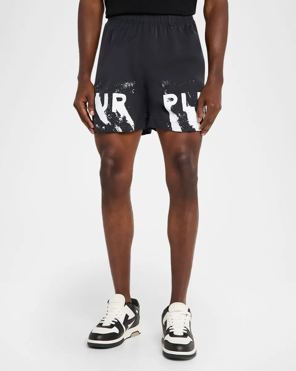 PURPLE Men's Wordmark Logo Swim Shorts | Thumbnail 4