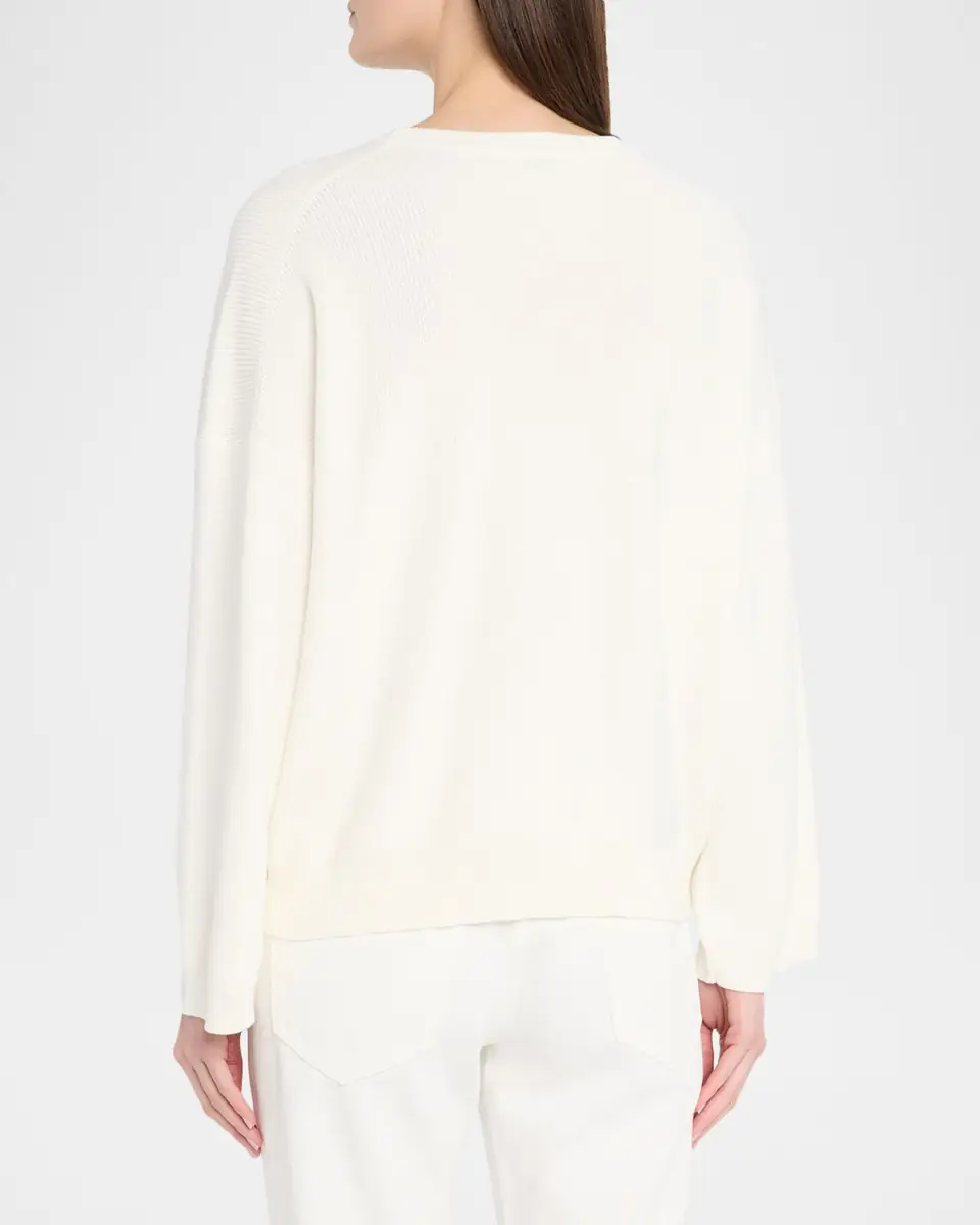 Brunello Cucinelli Monili-Pocket Cotton English Rib Crewneck Sweater | Thumbnail 3 Brunello Cucinelli Monili-Pocket Cotton English Rib Crewneck Sweater | Thumbnail 3