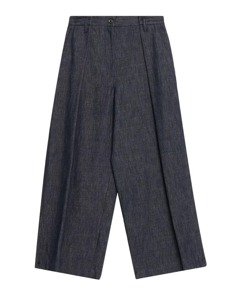 Brunello Cucinelli Pleated Straight-Leg Ankle Jeans