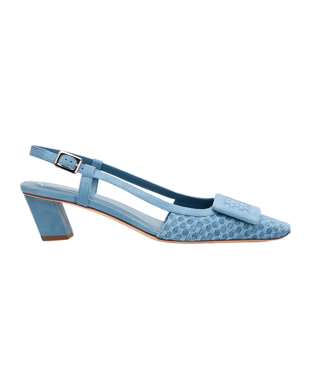 Roger Vivier 45mm Belle Vivier Denim Slingback Pumps