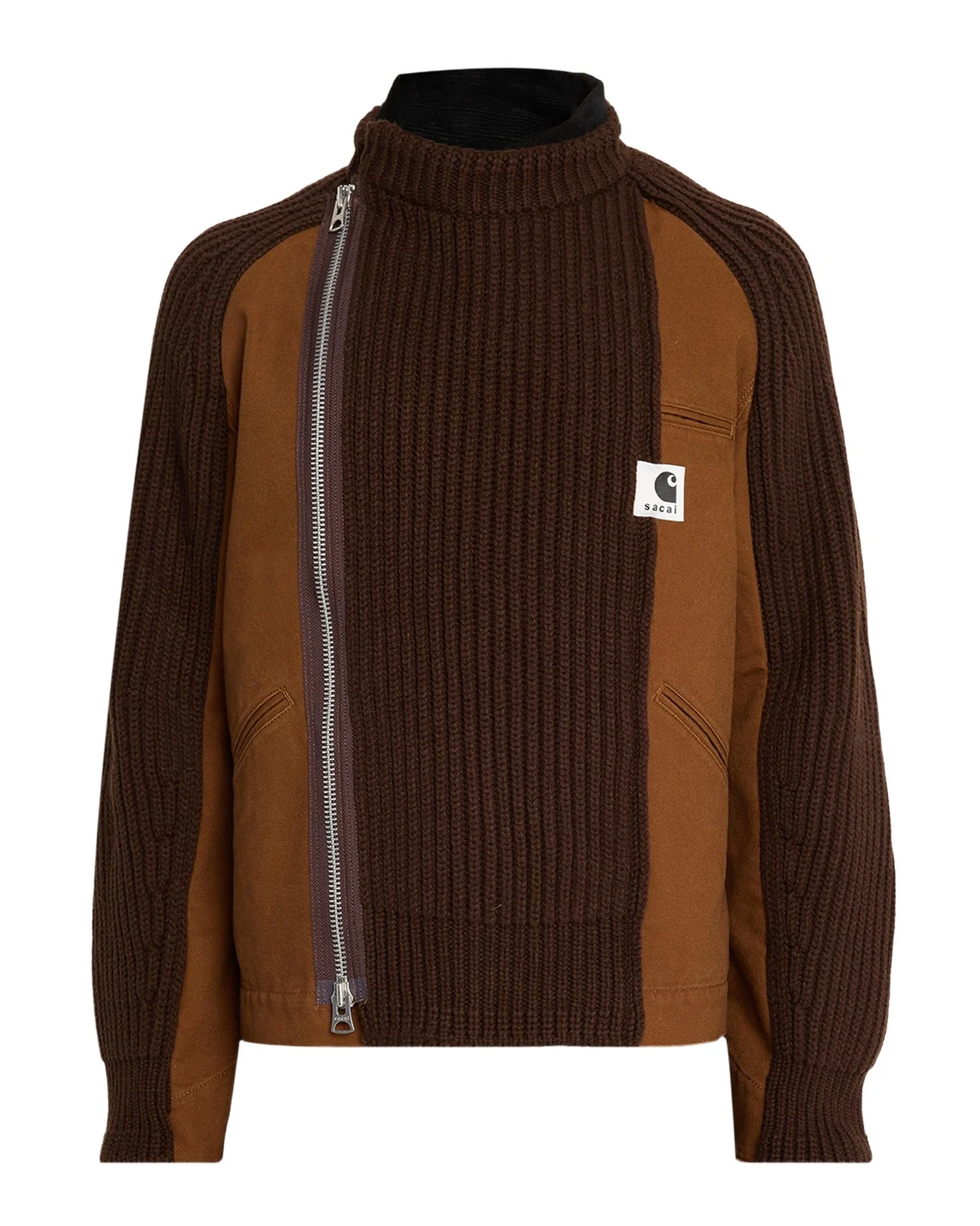SACAI x CARHARTT WIP Men's Washed Duck & Wool Knit Blouson Jacket