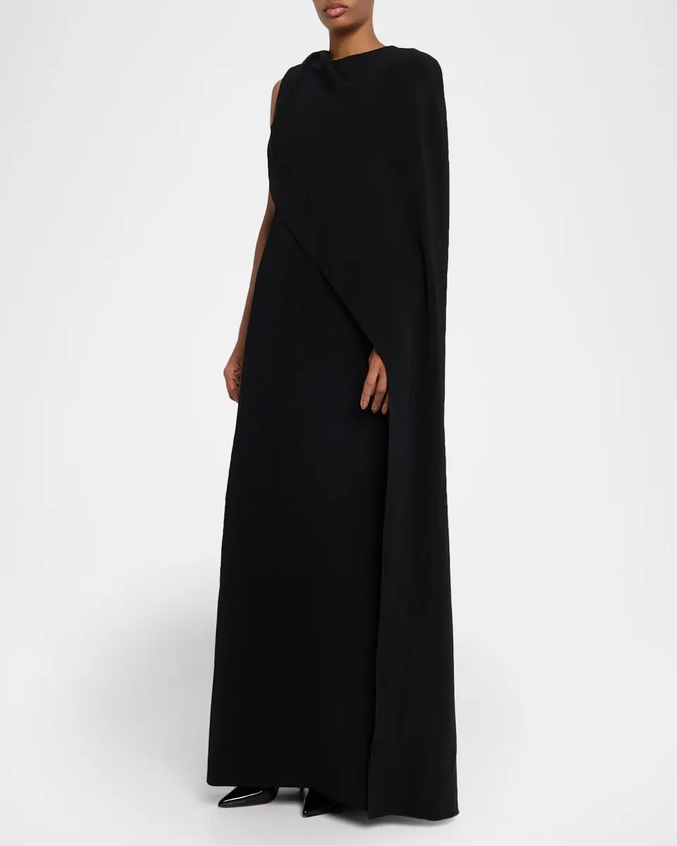 Carolina Herrera Draped Cape Column Gown | Thumbnail 4 Carolina Herrera Draped Cape Column Gown | Thumbnail 4