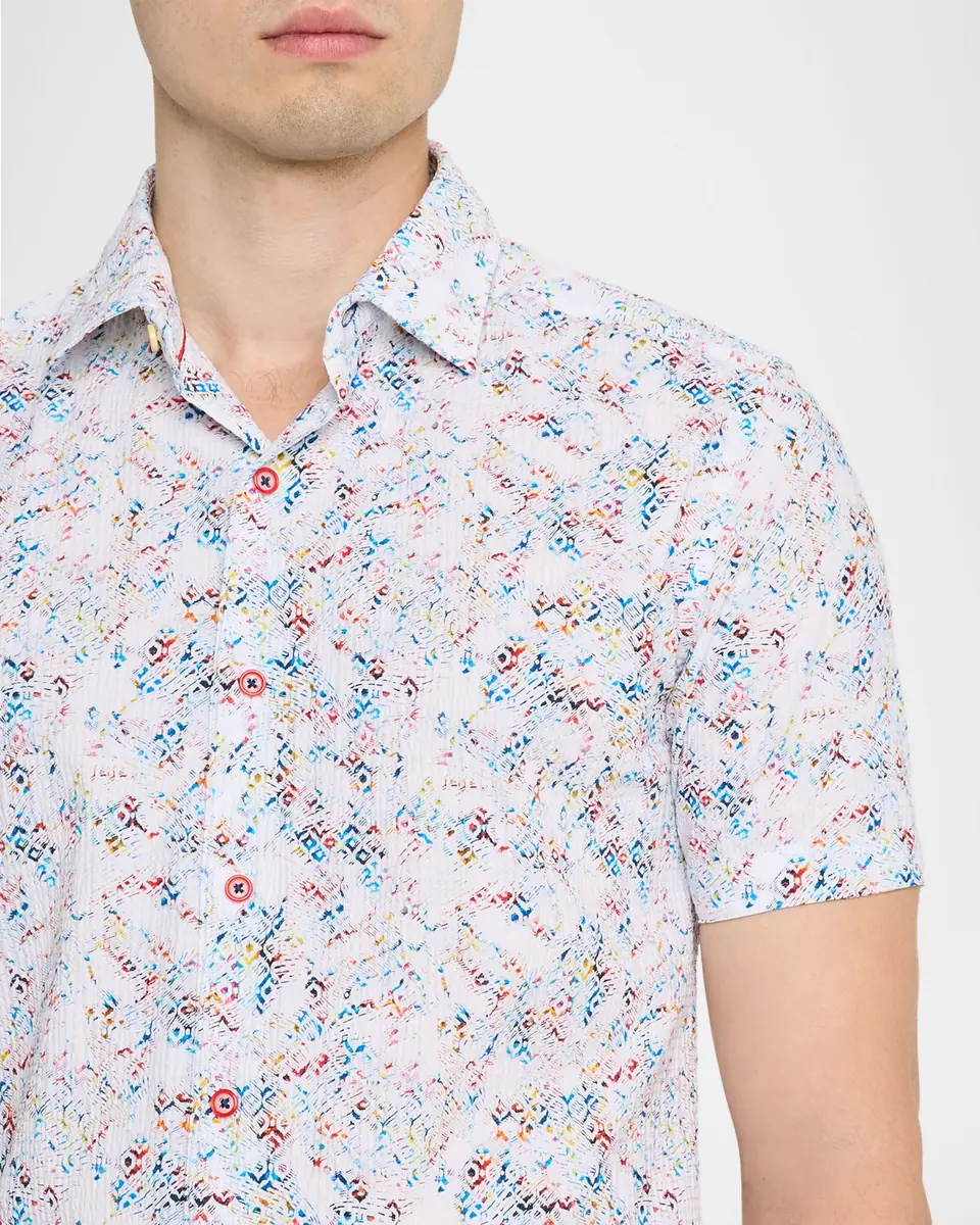 Robert Graham Men's Elgar Seersucker Short-Sleeve Shirt | Thumbnail 5 Robert Graham Men's Elgar Seersucker Short-Sleeve Shirt | Thumbnail 5
