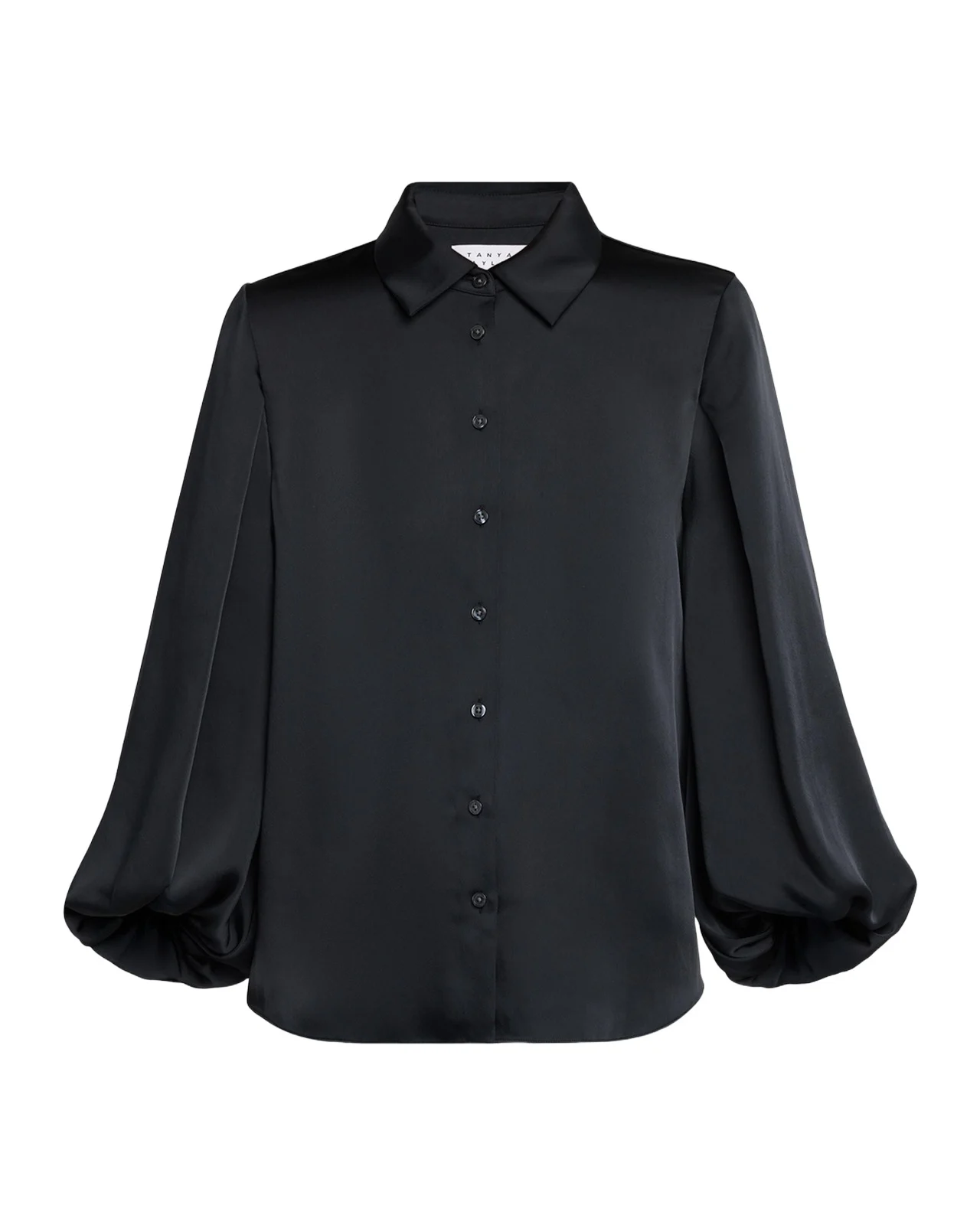 Marina Long-Sleeve Satin Blouse Marina Long-Sleeve Satin Blouse