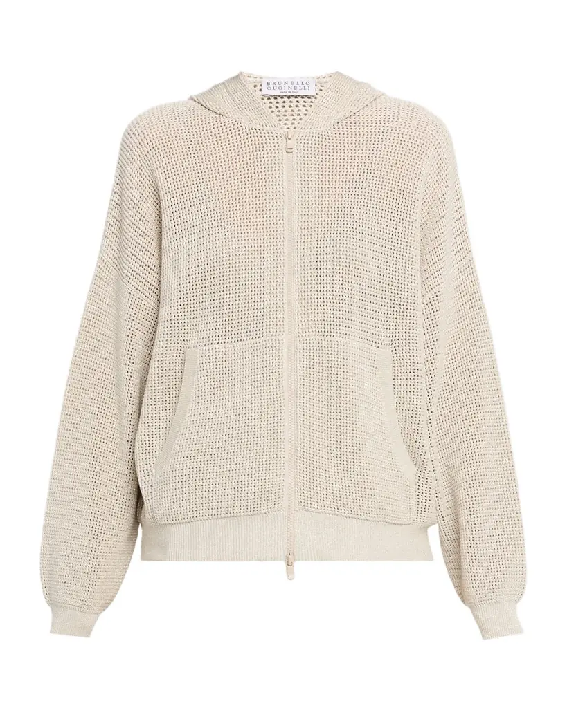 Sparkling Cotton Net Zip Hoodie Sparkling Cotton Net Zip Hoodie