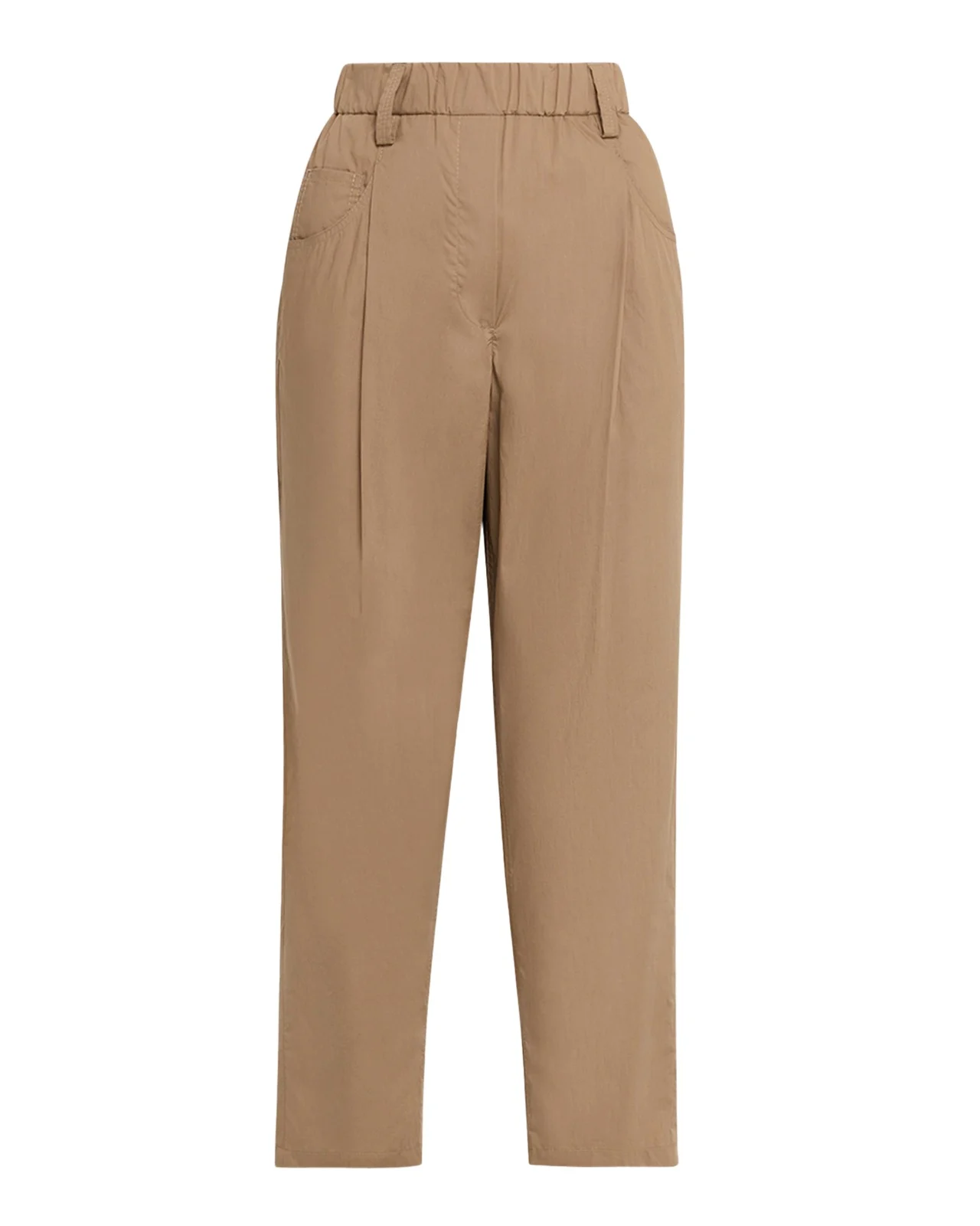 Brunello Cucinelli Tapered Lightweight Poplin Crop Pants
