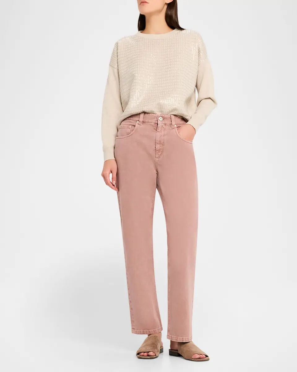 Brunello Cucinelli Sequined Cashmere Crewneck Sweater | Thumbnail 2