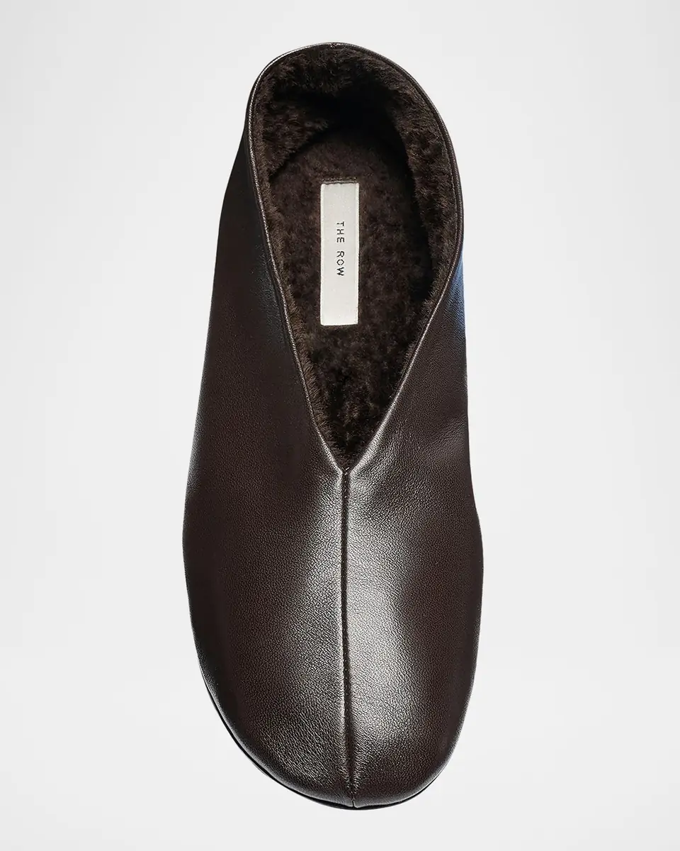 The Row Stella Leather Slippers | Thumbnail 3 The Row Stella Leather Slippers | Thumbnail 3
