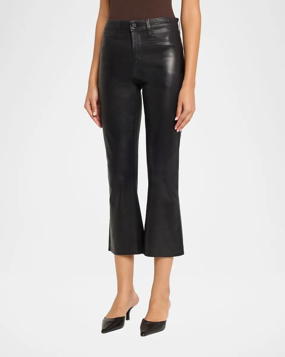 L'Agence Kendra High-Rise Coated Crop Jeans | Thumbnail 4