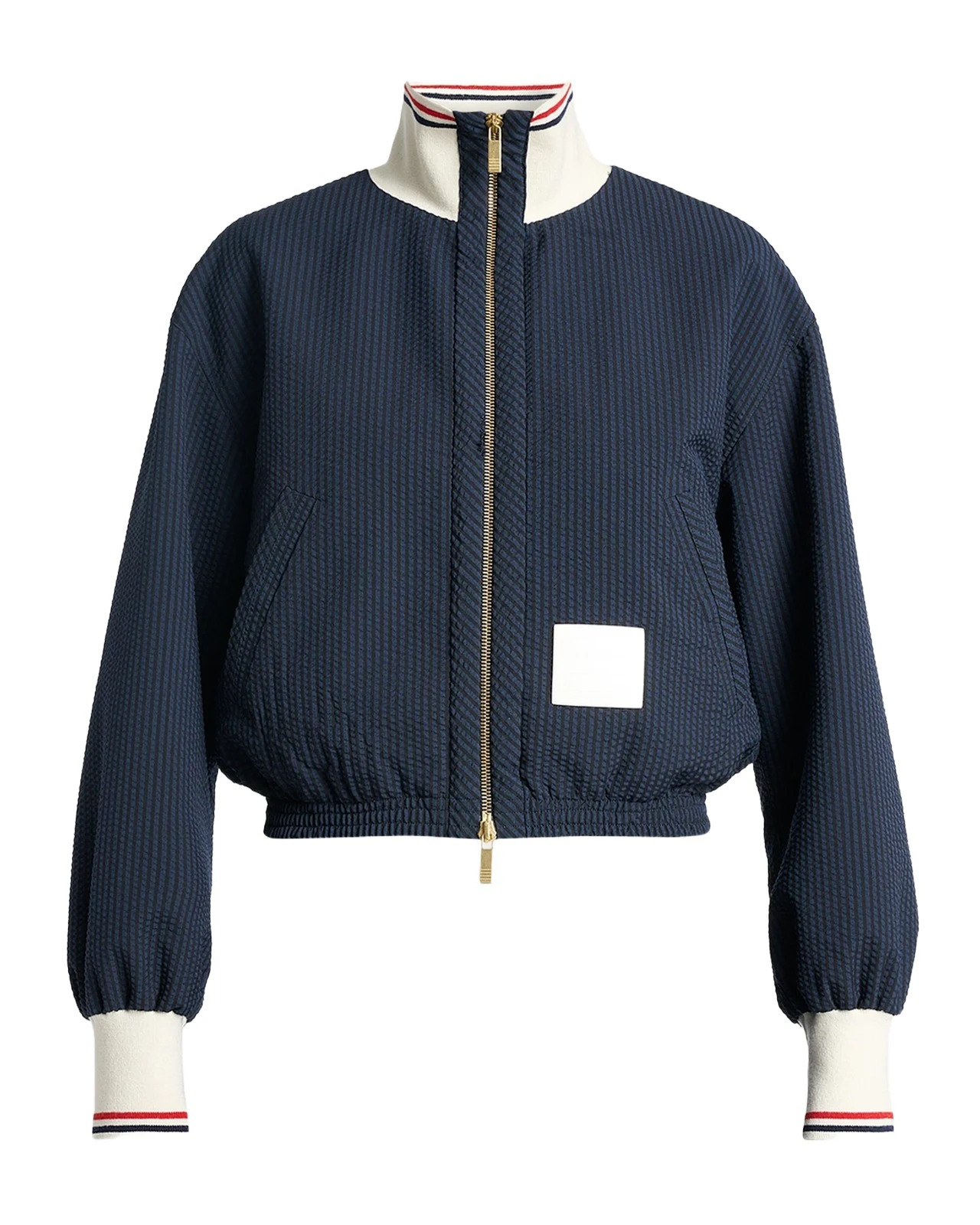 Thom Browne Seersucker Drawstring Track Jacket