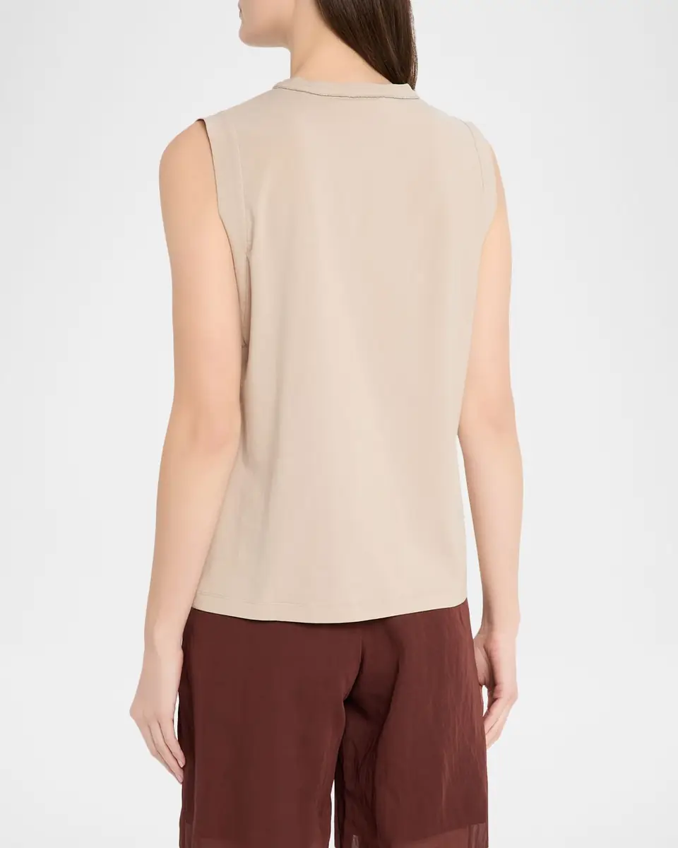 Brunello Cucinelli Cotton Stretch Loose Tank Top | Thumbnail 3 Brunello Cucinelli Cotton Stretch Loose Tank Top | Thumbnail 3