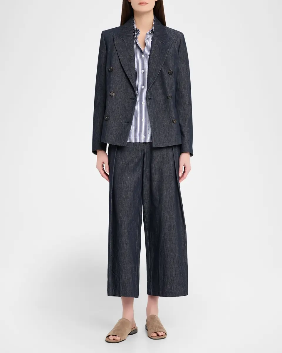 Brunello Cucinelli Striped Cotton Oversized Button-Down Shirt | Thumbnail 2 Brunello Cucinelli Striped Cotton Oversized Button-Down Shirt | Thumbnail 2