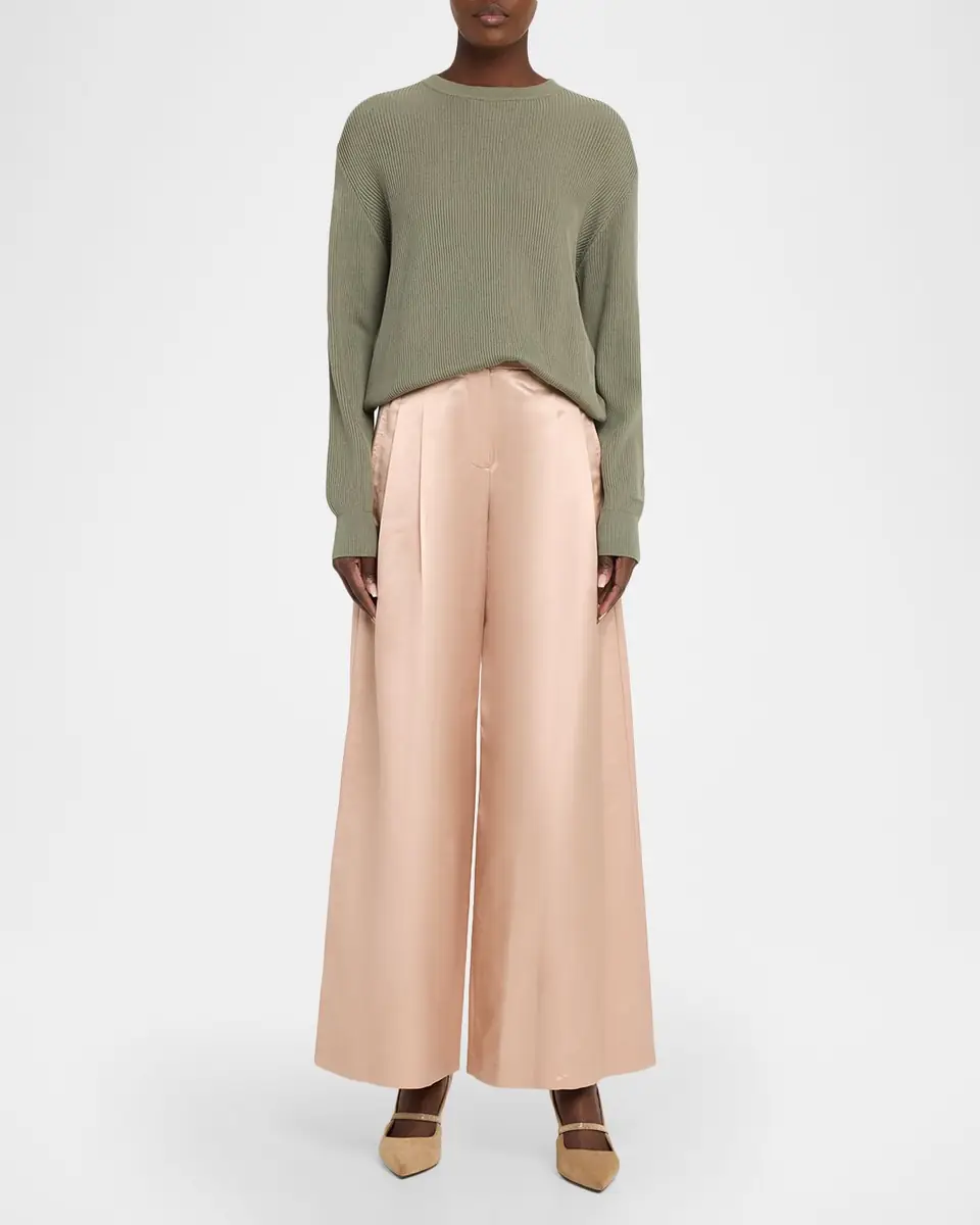Brunello Cucinelli Cotton English Rib Crewneck Sweater | Thumbnail 2 Brunello Cucinelli Cotton English Rib Crewneck Sweater | Thumbnail 2