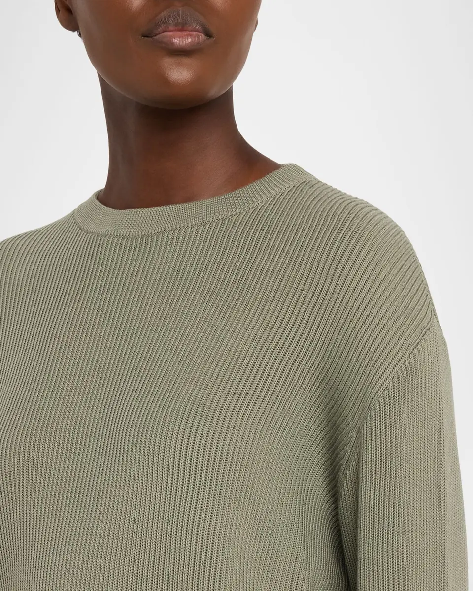 Brunello Cucinelli Cotton English Rib Crewneck Sweater | Thumbnail 5 Brunello Cucinelli Cotton English Rib Crewneck Sweater | Thumbnail 5