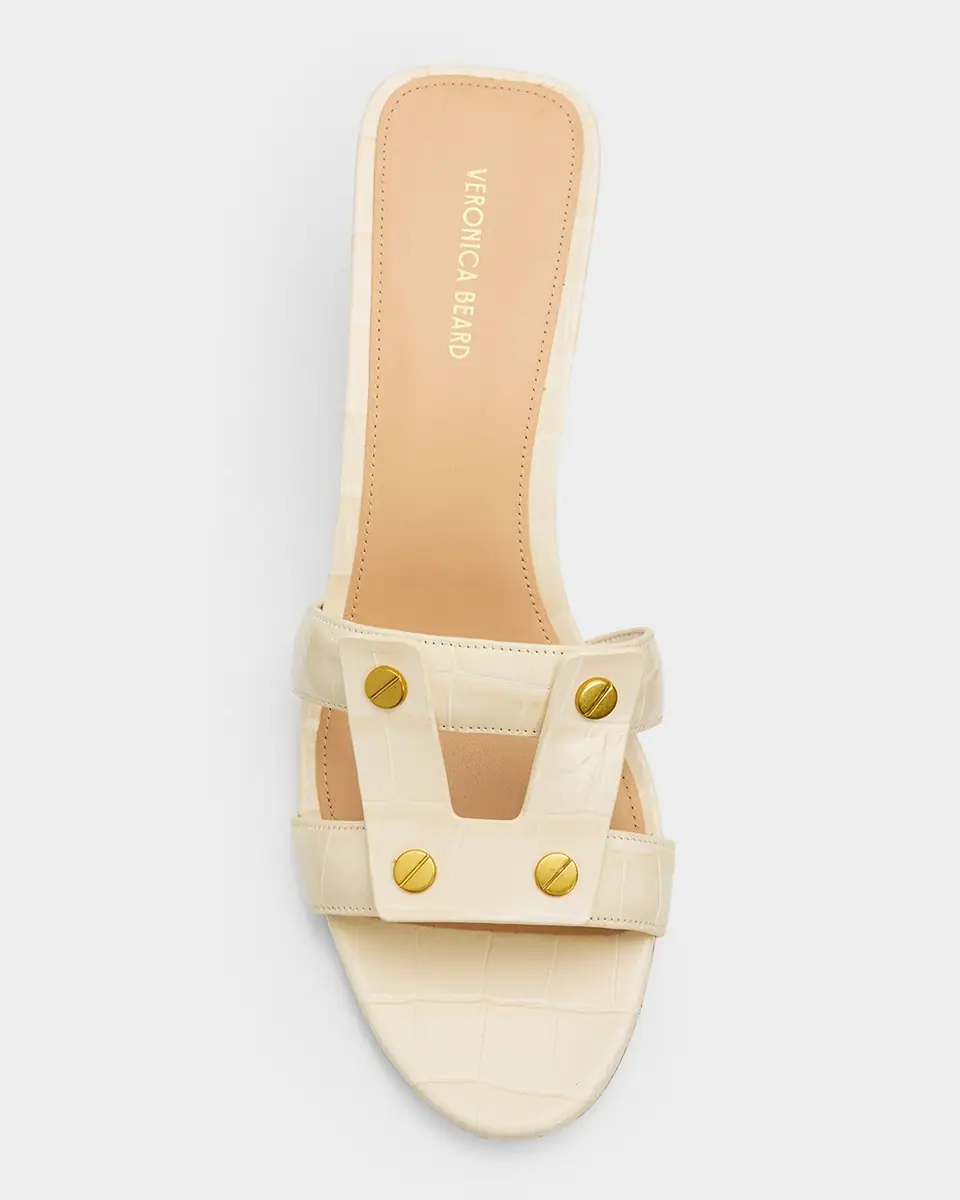 Veronica Beard 55mm Via Croc-Embossed Leather Block-Heel Sandals | Thumbnail 6 Veronica Beard 55mm Via Croc-Embossed Leather Block-Heel Sandals | Thumbnail 6