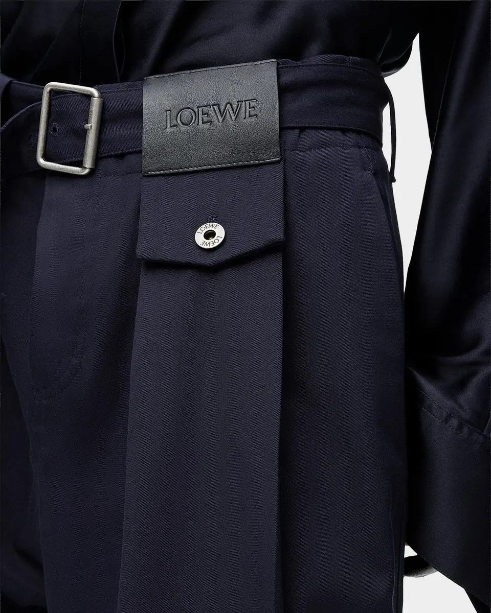 Loewe Cotton and Silk Straight-Leg Trousers | Thumbnail 3