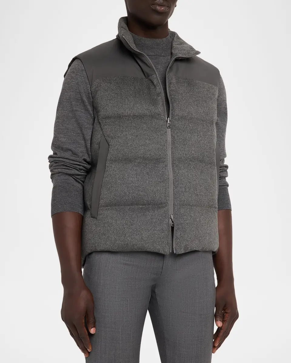 Sease Men's Insulated Cashmere Reversible Vest | Thumbnail 4