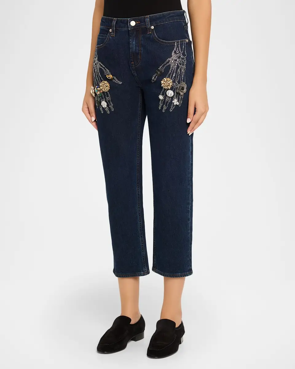 Libertine Buried Treasure Straight-Leg Ankle Boyfriend Jeans | Thumbnail 4