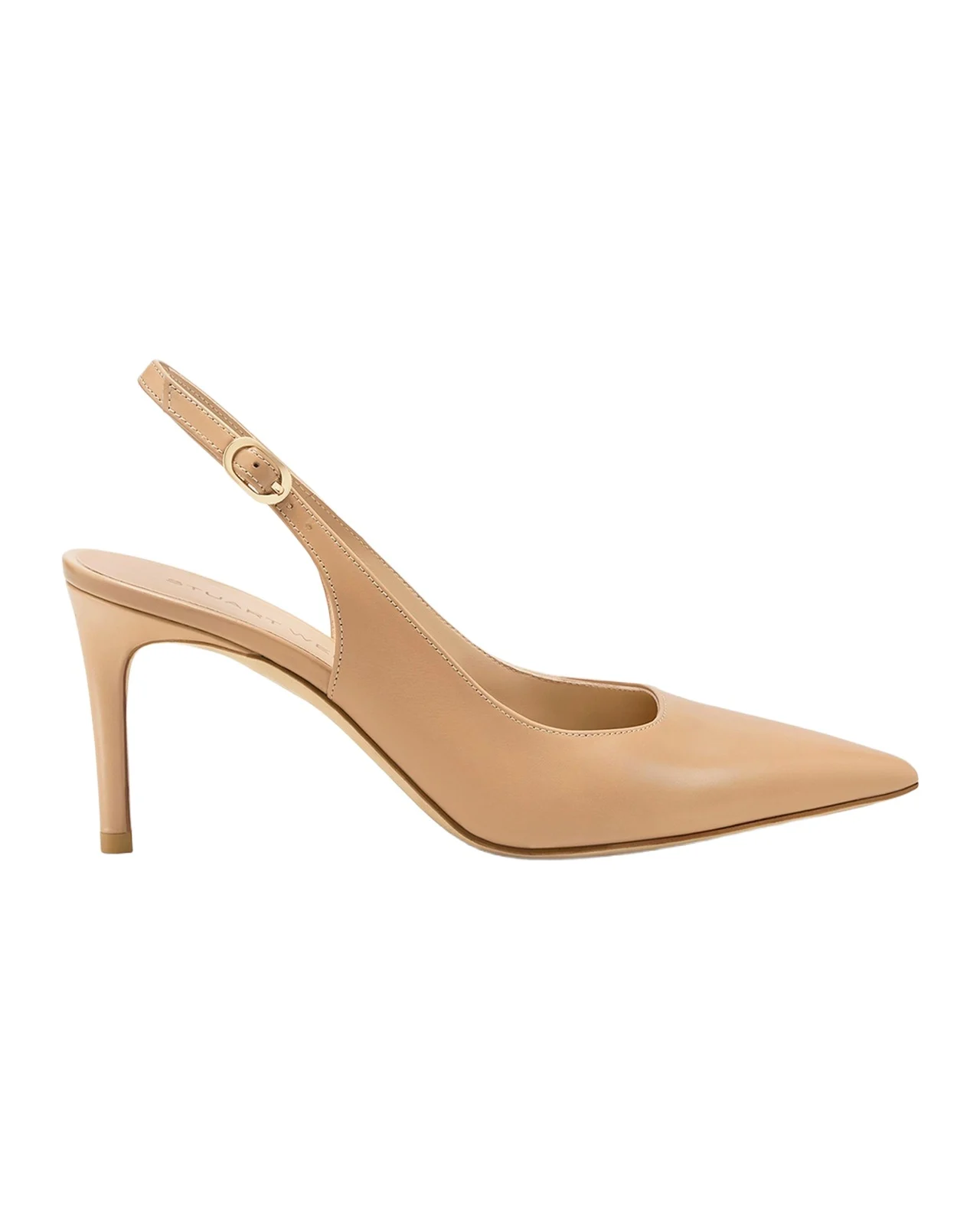 75mm Stuart Power Leather Slingback Pumps