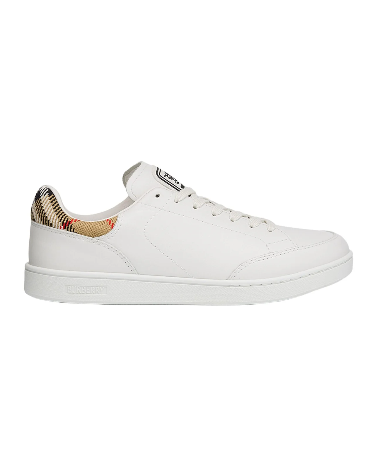 Burberry Men's Set Leather & Check Low-Top Sneakers
