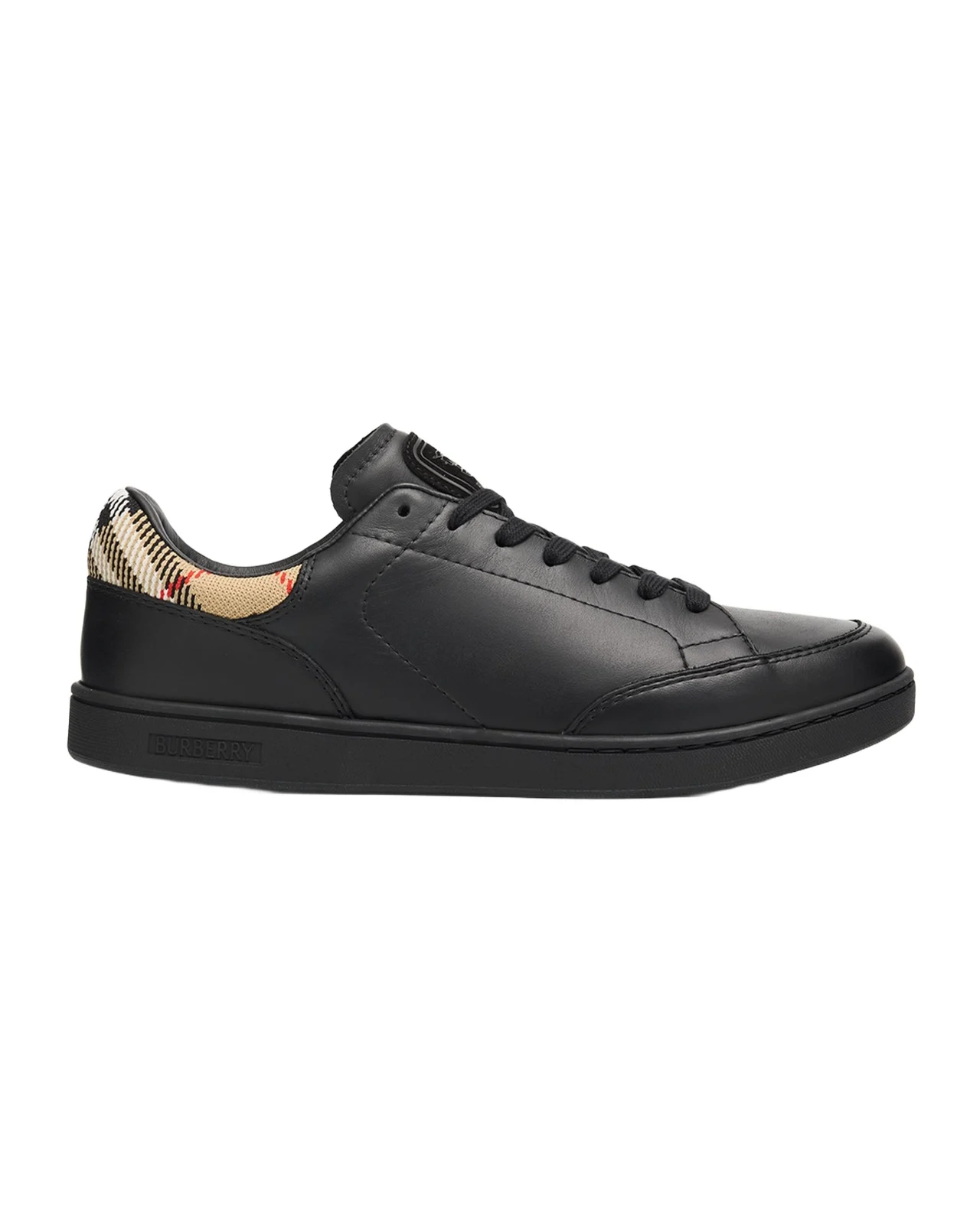 Burberry Men's Set Leather & Check Low-Top Sneakers