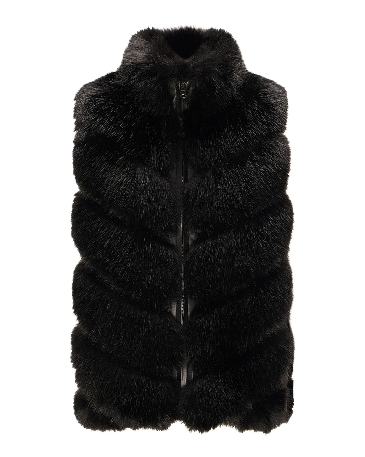 Lyla Grant Fur-Free Quilted Faux Fox Vest