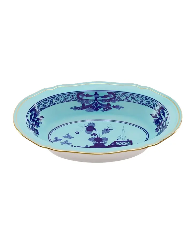 GINORI 1735 Oriente Italiano Iris Deep Oval Serving Bowl