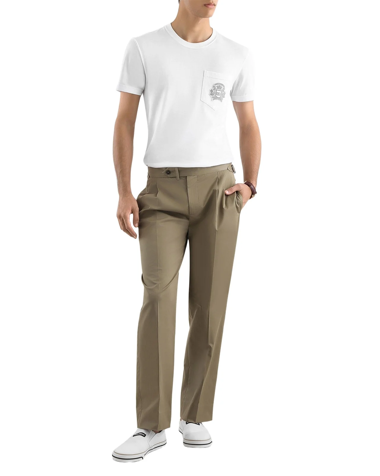 Dolce & Gabbana Men's Cotton Logo Pocket T-Shirt