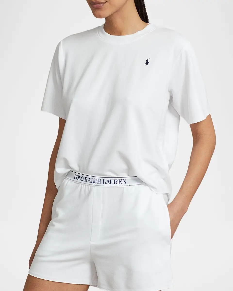 Polo Ralph Lauren Club Terry 2-Piece T-Shirt & Shorts Pajama Set | Thumbnail 3