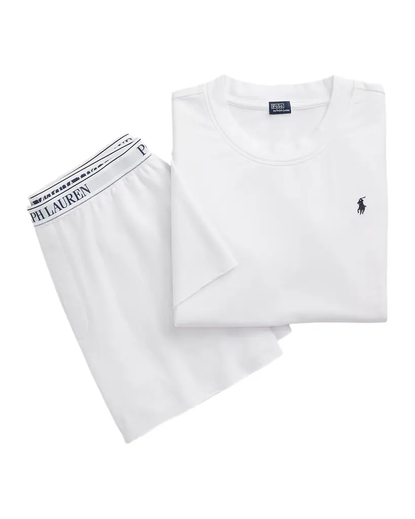 Polo Ralph Lauren Club Terry 2-Piece T-Shirt & Shorts Pajama Set | Image 1 Polo Ralph Lauren Club Terry 2-Piece T-Shirt & Shorts Pajama Set | Image 1