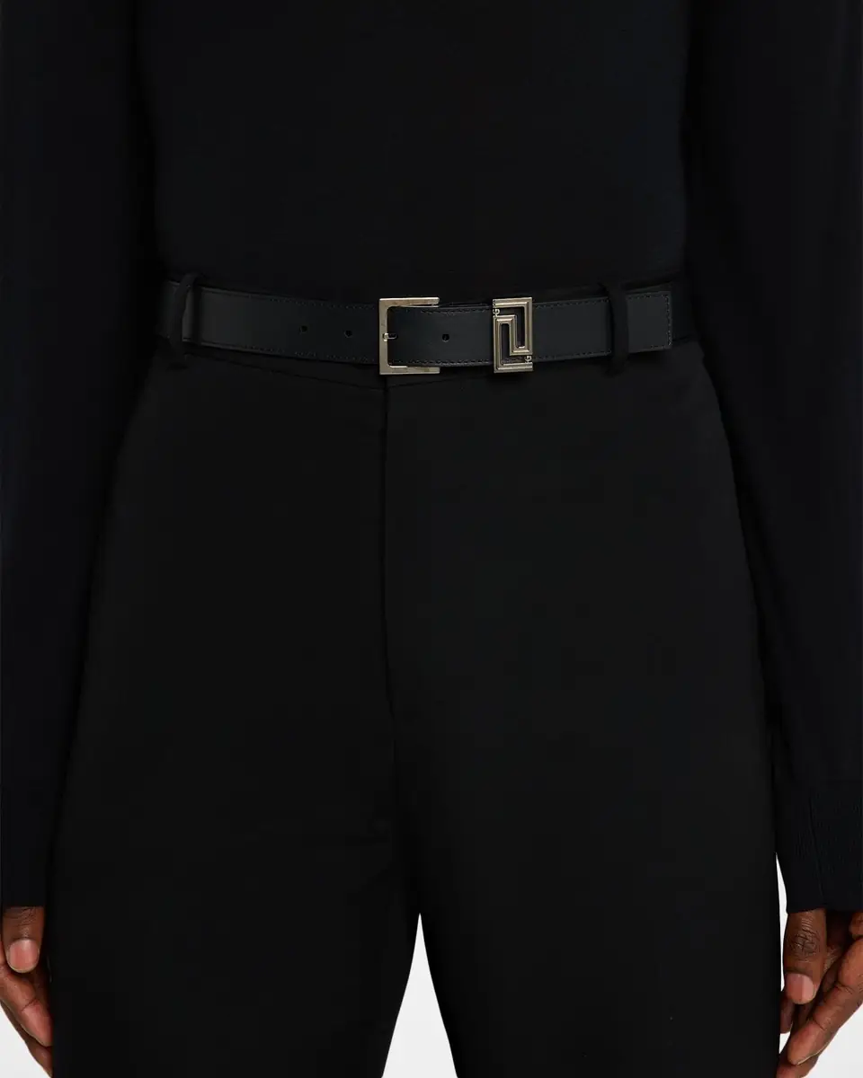 Versace Men's Greca 30mm Leather Belt | Thumbnail 2
