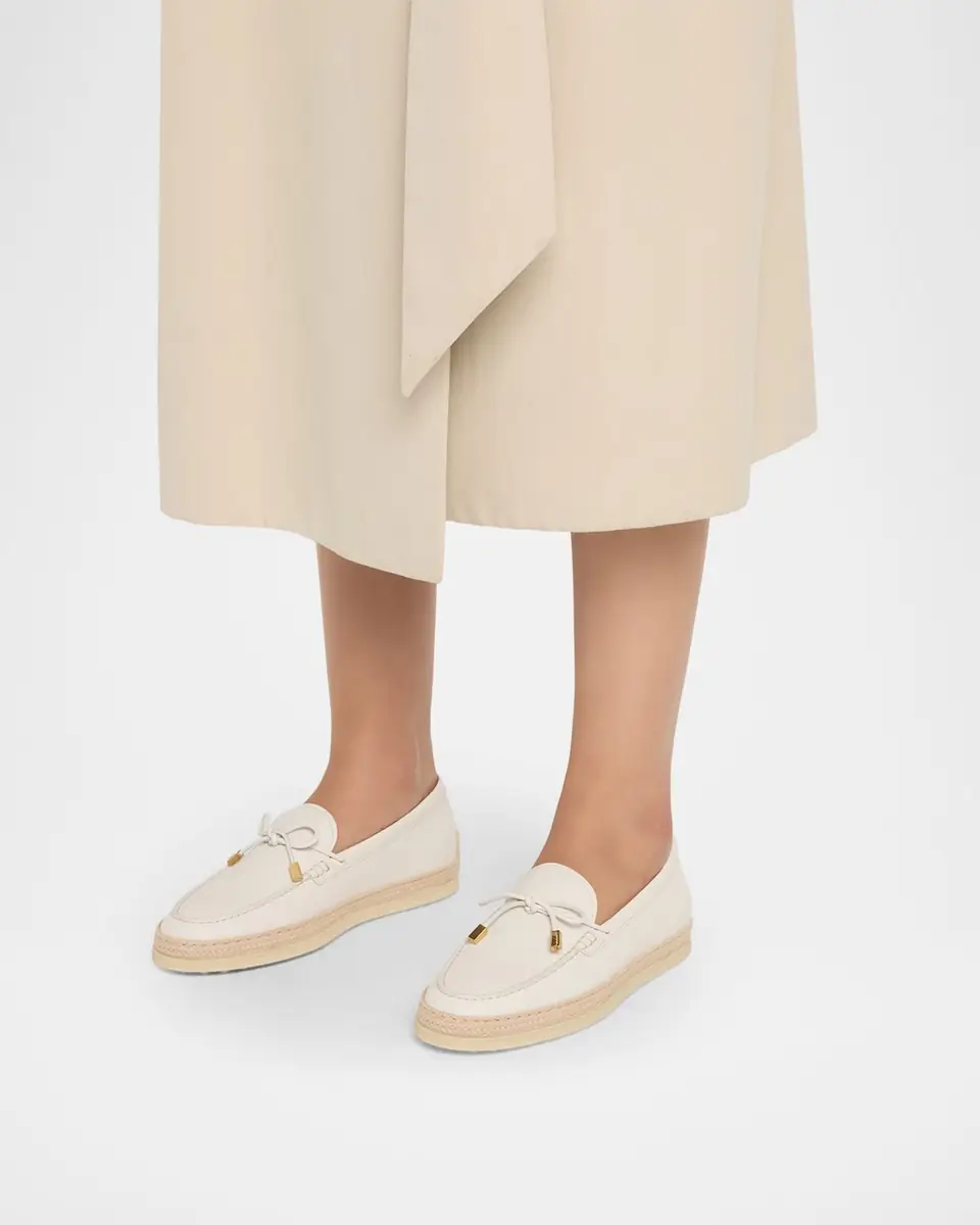 Tod's Leather and Raffia Loafers | Thumbnail 2