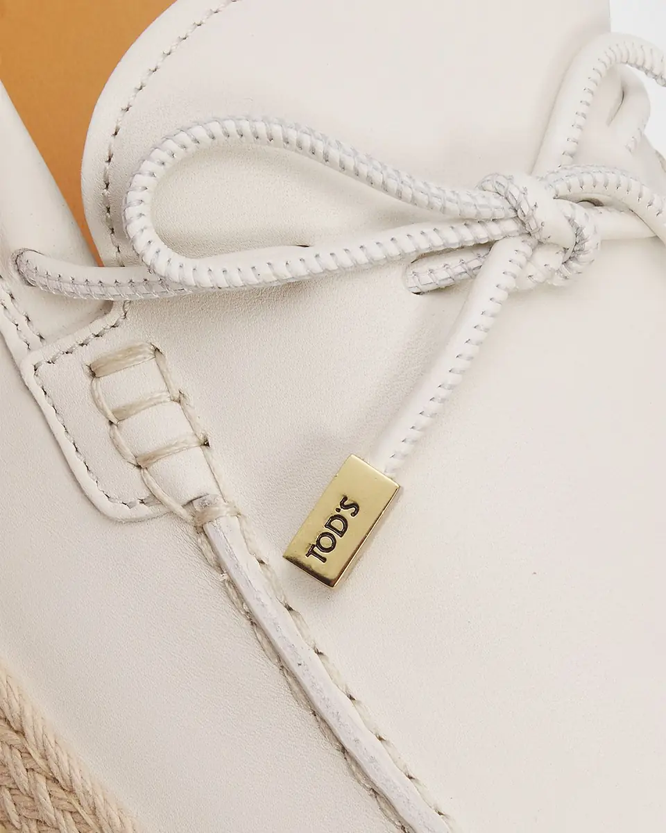 Tod's Leather and Raffia Loafers | Thumbnail 5