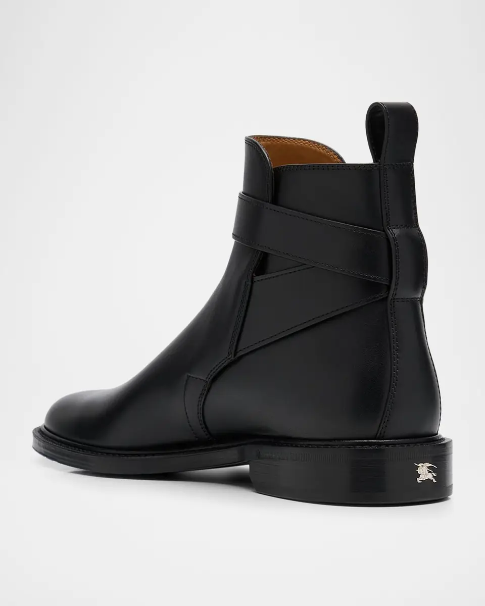Burberry Men's Manor Jodhpur Leather Ankle Boots | Thumbnail 2 Burberry Men's Manor Jodhpur Leather Ankle Boots | Thumbnail 2