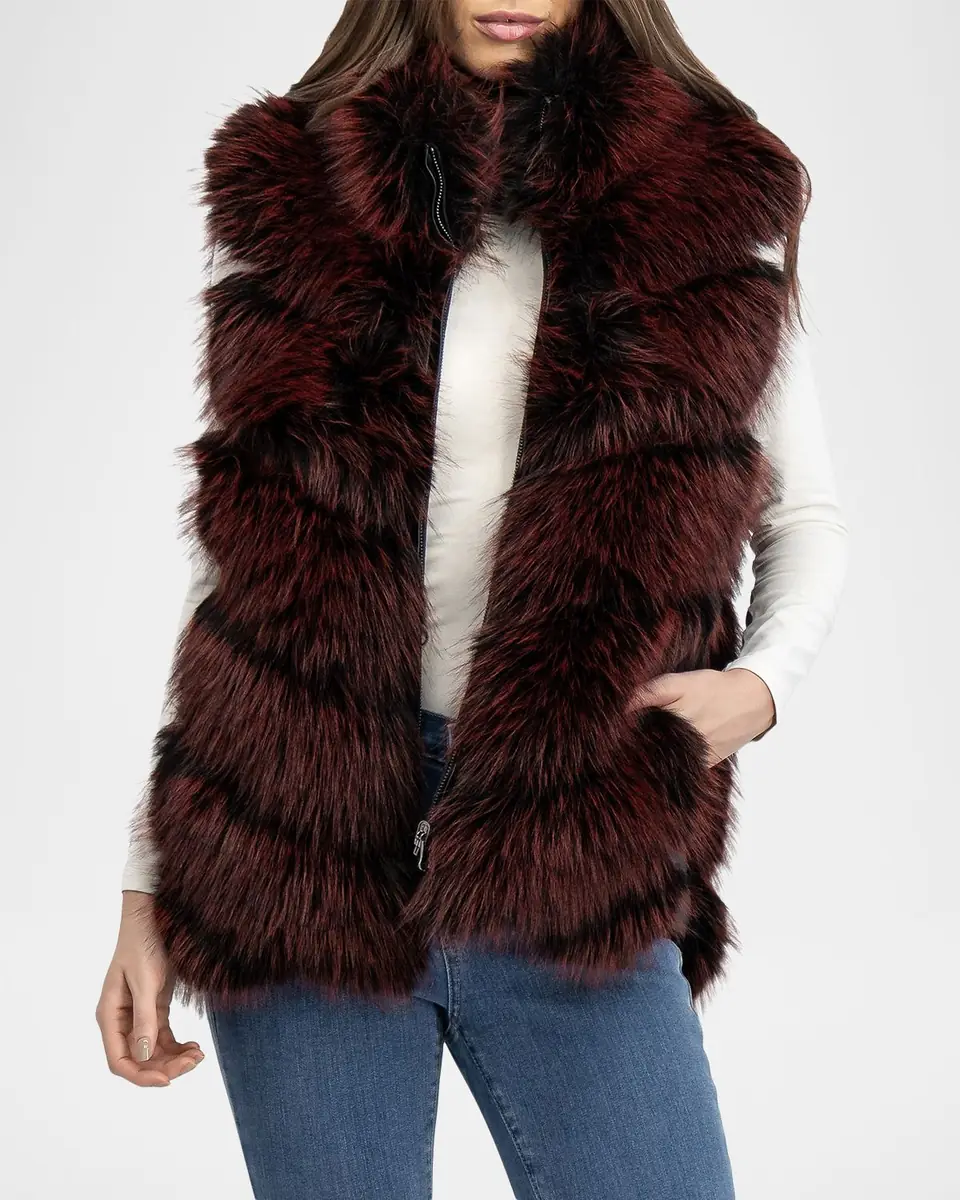 Lyla Grant Fur-Free Quilted Faux Fox Vest | Thumbnail 4