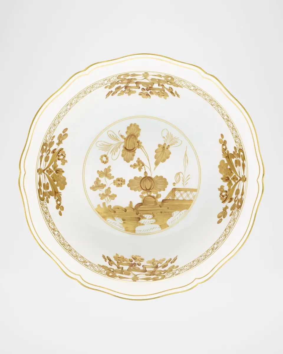 GINORI 1735 Oriente Italiano Aurum Deep Round Serving Bowl | Thumbnail 2 GINORI 1735 Oriente Italiano Aurum Deep Round Serving Bowl | Thumbnail 2