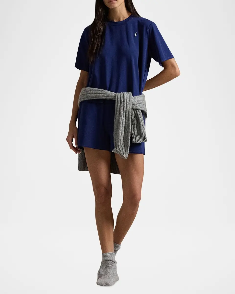 Polo Ralph Lauren Club Terry 2-Piece T-Shirt & Shorts Pajama Set | Thumbnail 2