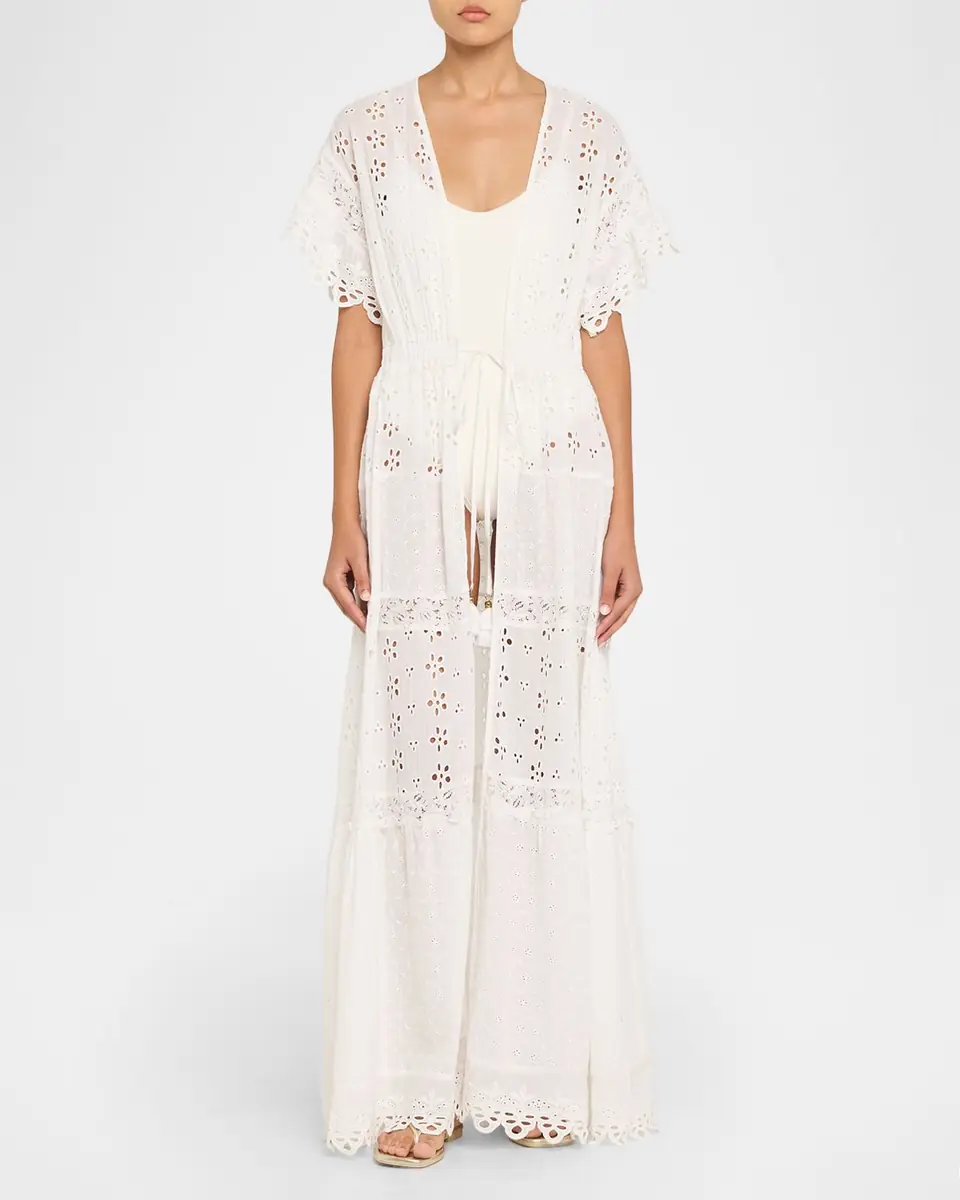 Ramy Brook Janis Eyelet Embroidered Maxi Kaftan Coverup | Thumbnail 2 Ramy Brook Janis Eyelet Embroidered Maxi Kaftan Coverup | Thumbnail 2