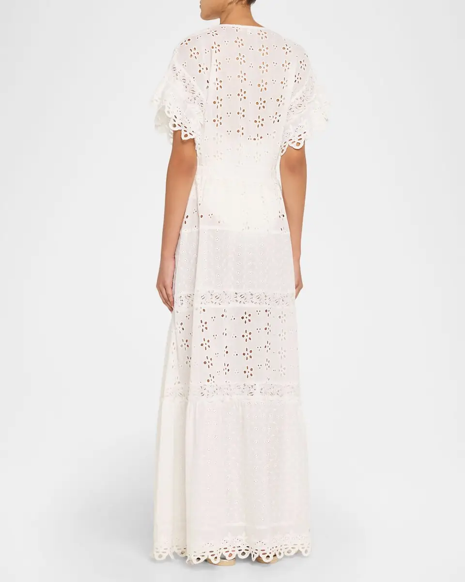 Ramy Brook Janis Eyelet Embroidered Maxi Kaftan Coverup | Thumbnail 3 Ramy Brook Janis Eyelet Embroidered Maxi Kaftan Coverup | Thumbnail 3