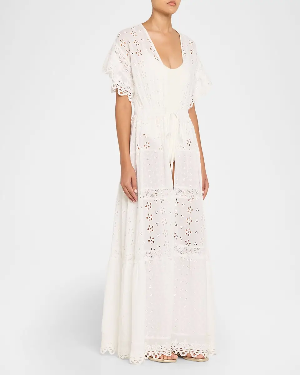 Ramy Brook Janis Eyelet Embroidered Maxi Kaftan Coverup | Thumbnail 4 Ramy Brook Janis Eyelet Embroidered Maxi Kaftan Coverup | Thumbnail 4