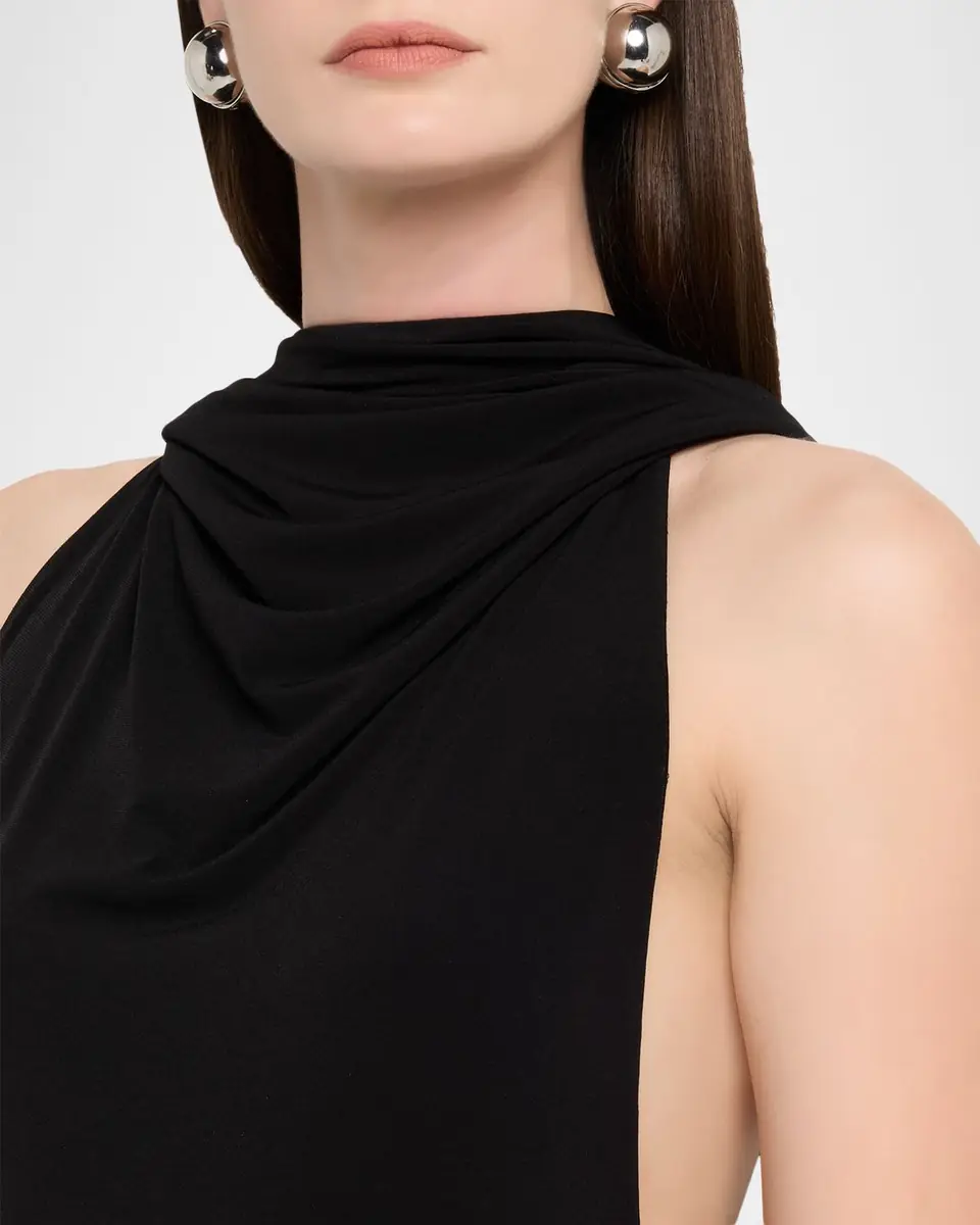 Brandon Maxwell Presley High-Neck Sleeveless Cape Gown | Thumbnail 5 Brandon Maxwell Presley High-Neck Sleeveless Cape Gown | Thumbnail 5