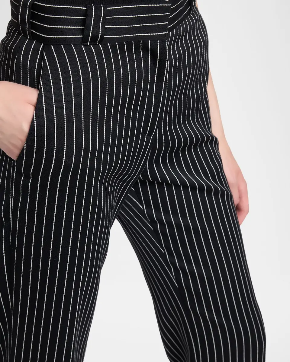Tom Ford Pinstripe Straight-Leg Ankle Trousers | Thumbnail 5