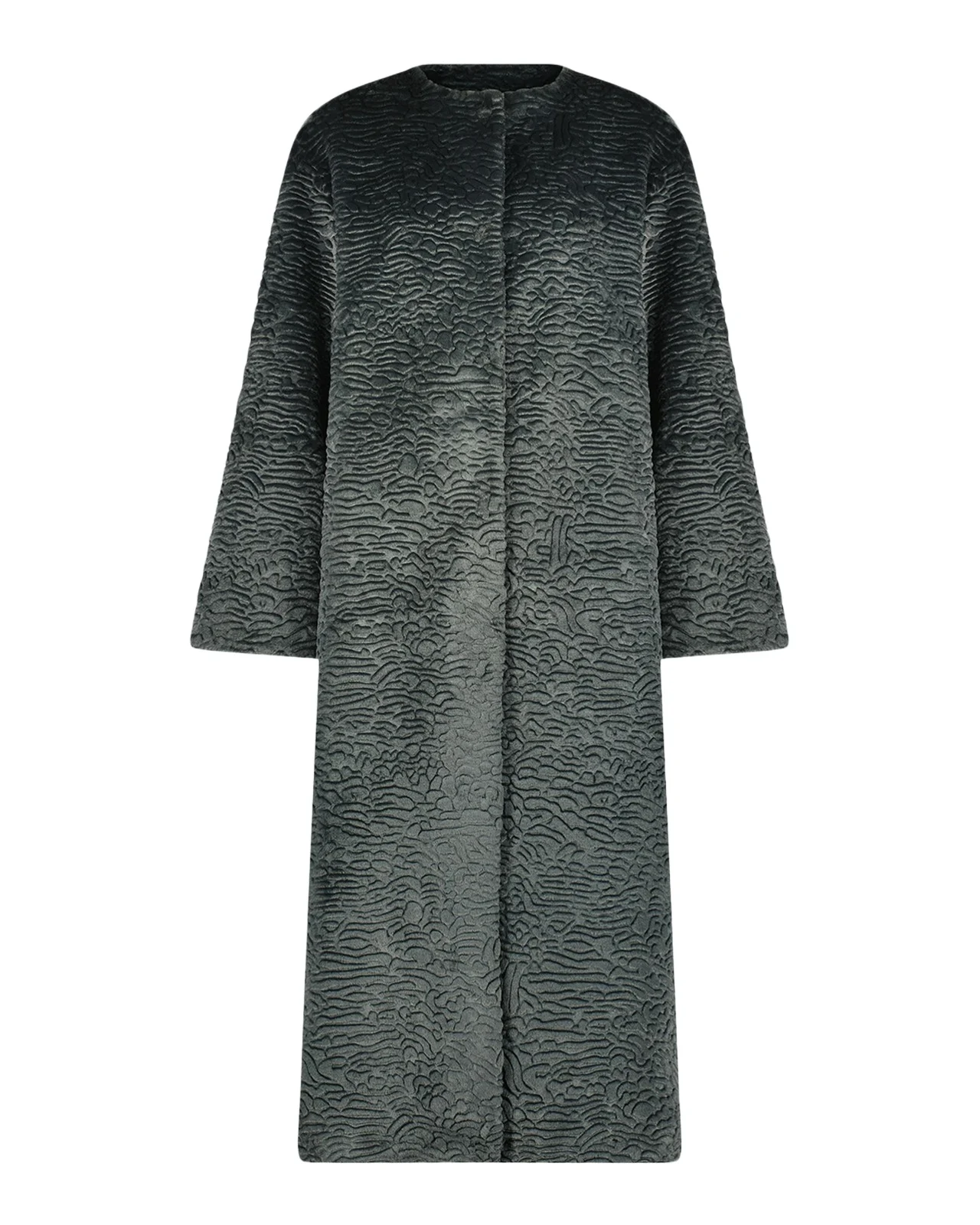 Lyla Grant Fur-Free Textured Faux Shearling Coat