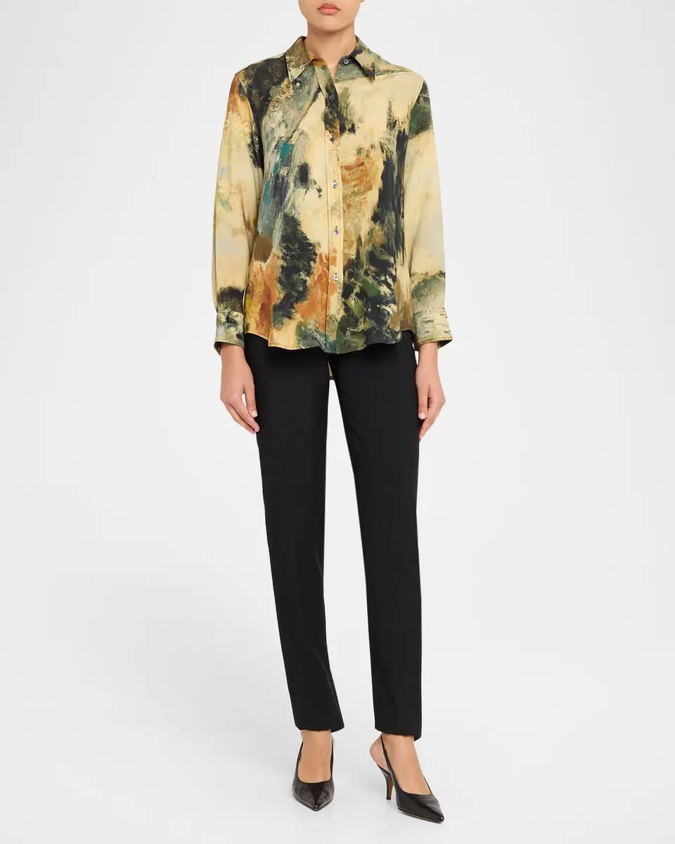 Libertine Modernist Landscape Silk Button-Down Shirt | Thumbnail 2 Libertine Modernist Landscape Silk Button-Down Shirt | Thumbnail 2