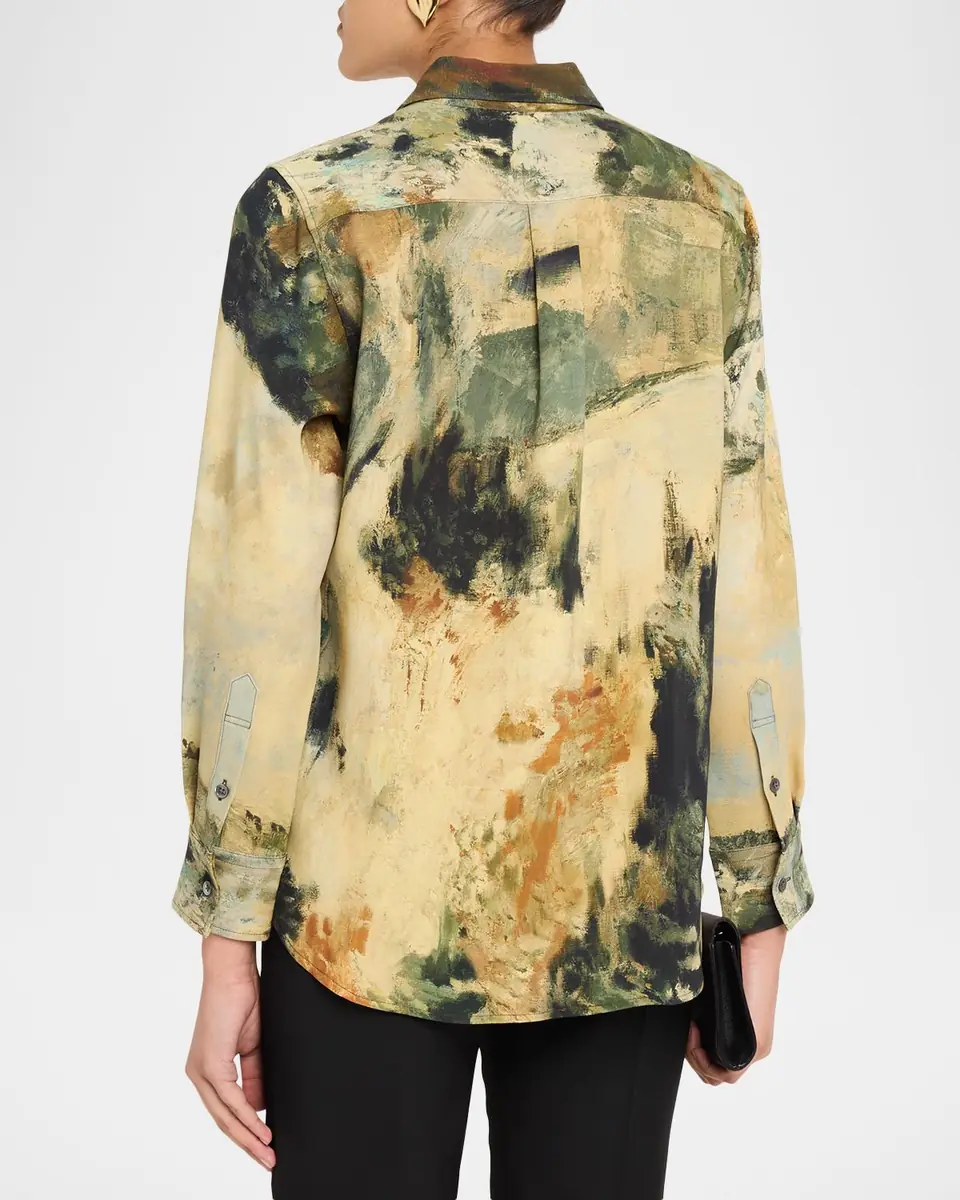 Libertine Modernist Landscape Silk Button-Down Shirt | Thumbnail 3 Libertine Modernist Landscape Silk Button-Down Shirt | Thumbnail 3