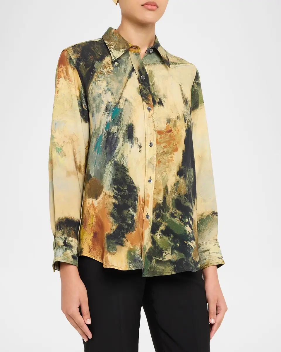 Libertine Modernist Landscape Silk Button-Down Shirt | Thumbnail 4 Libertine Modernist Landscape Silk Button-Down Shirt | Thumbnail 4