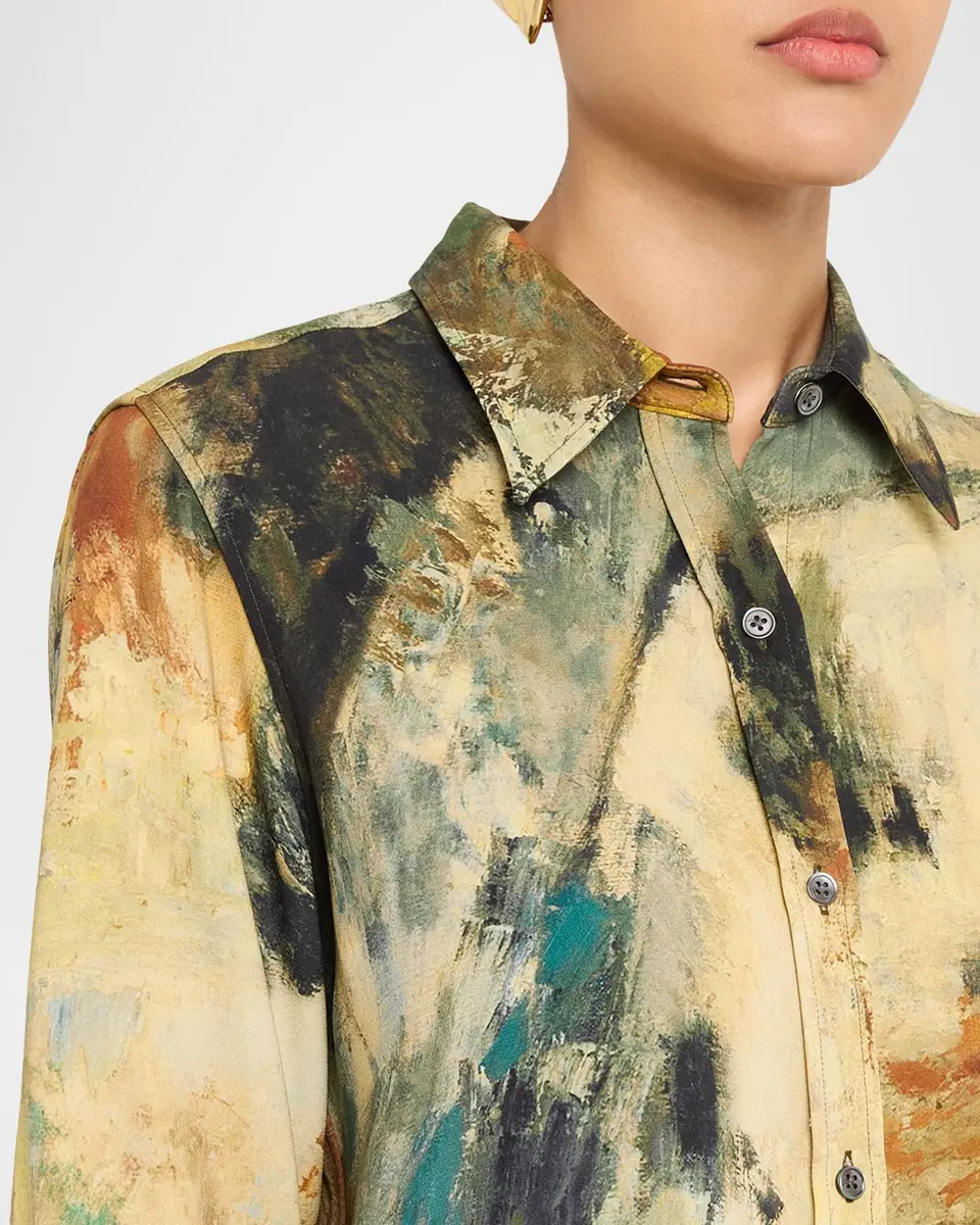 Libertine Modernist Landscape Silk Button-Down Shirt | Thumbnail 5 Libertine Modernist Landscape Silk Button-Down Shirt | Thumbnail 5